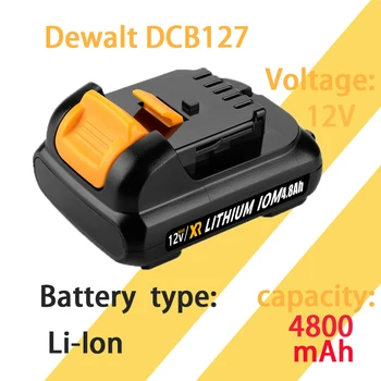 1-5Pack 4800mAh 10,8 V/12V Li-Ion Batterie DCB127 Ersatz für Dewalt DCB124-XJ DCB120 DCB123 DCB127 DCB122 DCB124 DCB121