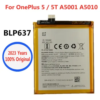 2023 Let BLP637 Originalne Nadomestne Baterije Za Oneplus 5 1+ 5 5T Baterijo Telefona 3300mAh Visoka Zmogljivost Baterij