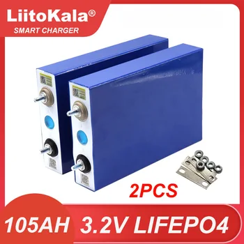 2pcs LiitoKala 3.2 V 105Ah LiFePO4 baterija Litij-železo phospha DIY 12V 24V motorno kolo, Električni Avto Sončne Inverter Čoln Baterije