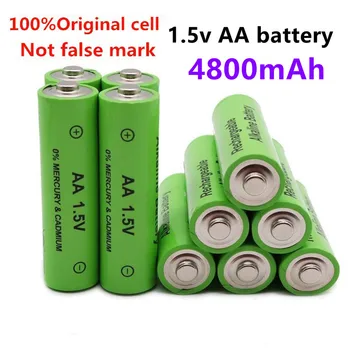 Baterije alcalines rechargeables 1,5 V AA 4800mAh pour jouets mp3, lumière led, nouvelle marque, livraison gratuite