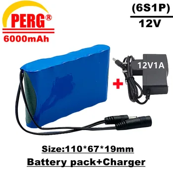 Batterie polnilna Litij - ionska de haute qualité 18650, 3s2p, DC 12V, 6000mah, prelijemo GPS, caméra de voiture + chargeur
