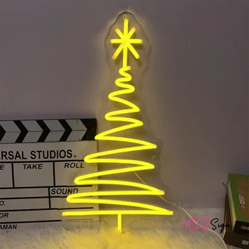 Božična Drevesa Neon Znak Trgovina Doma Dekor Trgovina Dekoracijo Sten Prijavite Led Svetlobni Znaki Prijatelji Stranka Božično Darilo