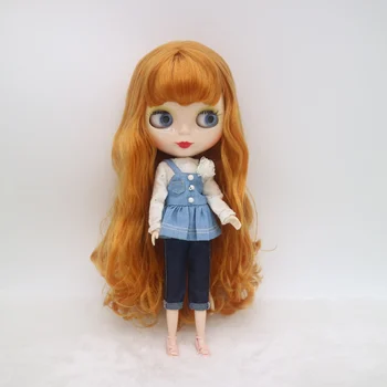 Brezplačna dostava Golih lutke DIY lutka na drobno Dekle lutke(oranžni lasje)