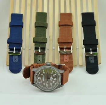 Debelo 100 KOZARCEV/veliko Visoko kakovostnih 22 MM Najlon Watch band NATO trakov nepremočljiva watch trak (črna ,modra,zelena,rjava)-9103