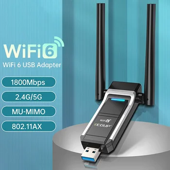EDUP AX1800M USB WIFI 6 Adapter 802.11 Ax za PC, USB 3.0, Wifi Dongle 5 GHz/2.4 GHz Visok Dobiček Brezžični Omrežni vmesnik