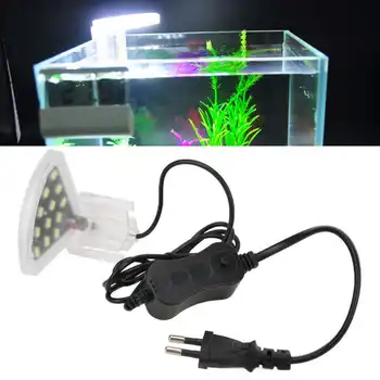 Fish Tank LED Luči, Visoko Svetlost Aquarium LED Posnetek Belo Svetlobo za Osvetlitev Akvarija EU Vtičnice 220V