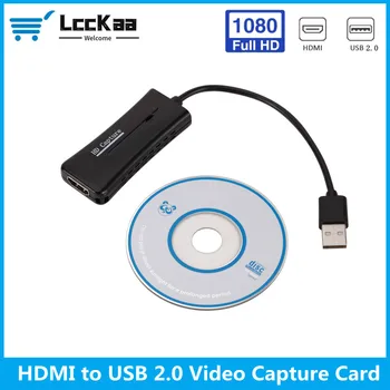 HDMI Video Capture Card USB2.0 Lahki Prenosni HDMI Live Video Snemalnik Igra kapitan Kartico za Prenosni računalnik PS4 Živo