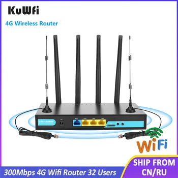 KuWFi 300Mbps Usmerjevalnik Industrijske Usmerjevalnik CAT4 4G CPE Usmerjevalnikom Extender Močno Wifi Signala Podporo 32Wifi Uporabniki Z Režo za Kartico Sim