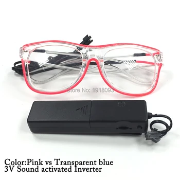 Najnovejši Utripa Očala EL Žice Neon Hladno Žareče Očala z Zvokom aktivira Voznik za Počitnice Razsvetljavo Stranka Dekor