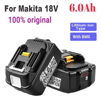 Orodje Baterija 18V Makita 6000mAh z LED Litij-Ionska Zamenjava LXT BL1860B BL1860 BL1850 BL 1830 in Drugi