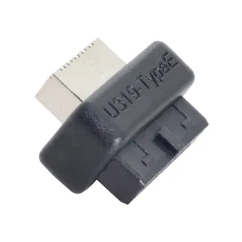 Overmold USB 3.1 Sprednja Plošča Socket Ključ-Tip-E, da 20Pin USB 3.0 Glavi Moški Podaljšek Adapter