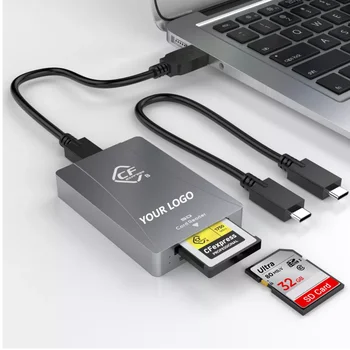 Prenosni Aluminija Vrste Card Reader USB Tip B 3.2 Gen 2 10Gbps CFexpress s-d Bralec CFexpress card reader