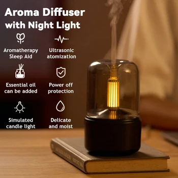 Prenosni Mini Aromo Difuzor Toplo Noč Svetlobe USB 120ML Zraka Vlažilnik Eterično Olje, Hladno Meglo Maker Škropilnica za Dom Spalnica