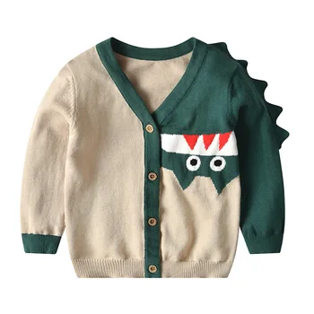 Pulover otroci baby dolg rokav Jeseni in Pozimi novorojenčka vrhovi puloverji dinozaver loungewear Modne Obleke 3-18 M