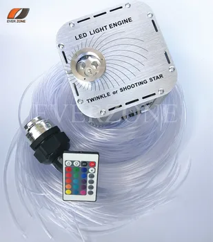 Sparkle svjetlovodni Svetlobni Snop Kabel Kompleti 500pcs 1*0,75 mm 2m LED 27W Vir Svetlobe RF Krmilnik