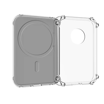 Za Apple MagSaf Zunanje Baterije Zaščitni Pokrov, Brezžični Magnetni Baterije Silikonsko Ohišje All-inclusive Pregleden Mehko Primeru