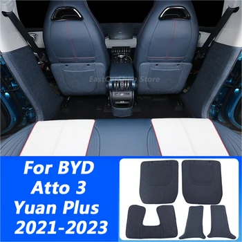 Za BYD Atto 3 Yuan Plus EV 2021 2022 2023 Avto zadnjem Sedežu Anti-Kick Pad Pokrovček Nazaj Armrest Varstvo B Steber Mat Dodatki