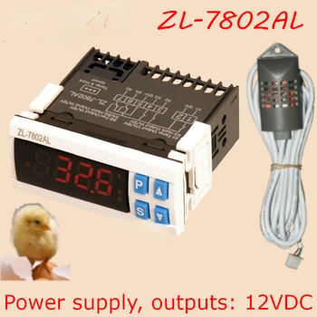 ZL-7802AL, 12VDC vhodi in izhodi, 12v inkubator krmilnik, temperatura in vlažnost krmilnik za inkubator