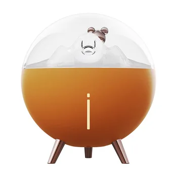 Zraka Vlažilnik USB Tih Prostor Medveda z LED-Lučka Mini Humidificador Megle Maker Aromaterapija za Domačo Pisarno Oranžna