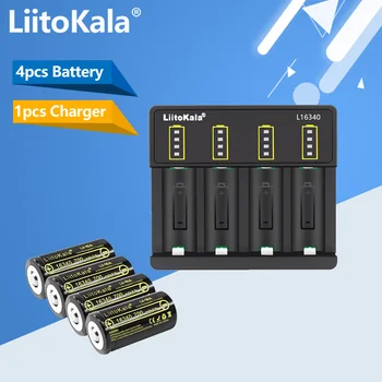 2/4PCS LiitoKala Lii-16A Li-ion 16340 Baterija CR123A Baterije za ponovno Polnjenje 3,7 V CR123 za Lasersko Pero LED Svetilka Cell+polnilec