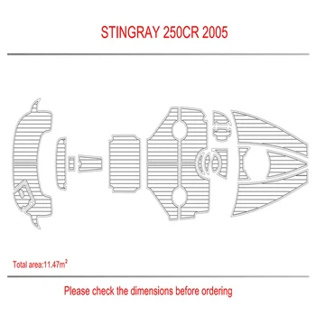 2005 Stingray 250 CR Plavati Platformo Kokpitu Pad Čoln EVA Peno, Teak Krova Talna Obloga