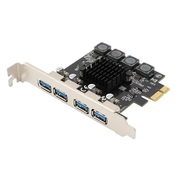 4 Vrat USB 3.0, PCI Express Card USB 3.0 PCI-E Širitev Kartica PCIE USB 3.0 Adapter Card za PCIE 1X 4X 8X 16X Reža