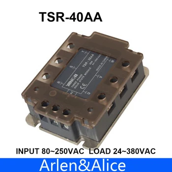 40AA TSR-40AA trifazni SSR vnos 80~250VAC obremenitev 24-380VAC enofazni AC polprevodniški rele