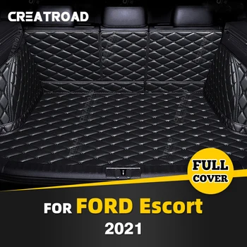 Auto Polno Zajetje Trunk Mat Za Ford ESCORT 2021 prtljažniku Kritje Pad Tovora Linijskih Notranje zadeve Zaščitnik Dodatki