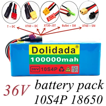 Batterie litij-10S4P 36V 1000 ah 18650 W grande capacité, prelijemo velo et trottinette électrique avec BMS prise personnalisable