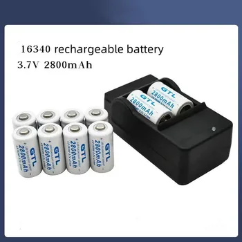 Batterie Litij-ionska 16340 3,7 V 2800mAh CR123A pour stylo Laser lampe de poche LED avec chargeur nouveauté CR123