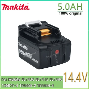 Makita 14,4 V 5.0 AH Litij-ionsko Baterijo, Indikator LED za BL1430 BL1415 BL1440 196875-4 194558-0 195444-8
