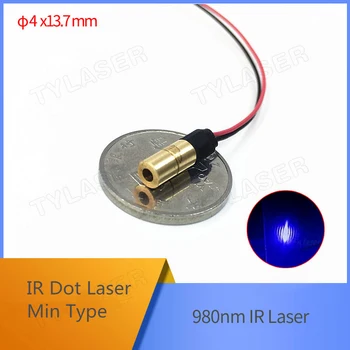 Mini Velikosti D4X13.7mm 980nm 1mw 5mw 10mw IR Pika Laser Modul Pogled Bakreno Glavo Industrijske Razred APC Gonilnik Za Lasersko Graviranje DIY