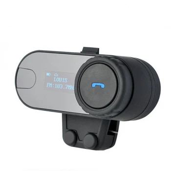 Original T-COMSC Nepremočljiva Motoristična Čelada Bluetooth Interkom Slušalke z LCD Zaslonom in FM-Radio