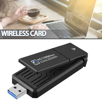 Prenosni USB 3.0 Brezžičnega omrežja Wi-Fi Adapter Super Hitrost 1300Mbps Omrežna Kartica 5Ghz/2.4 Ghz Dual Band Laptop Adapterji
