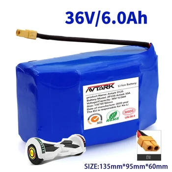 Resnično 36V Baterije 4400mAh 4.4 Ah Akumulatorska Litij-ionska baterija za Električni self uravnoteženje Skuter HoverBoard monocikl