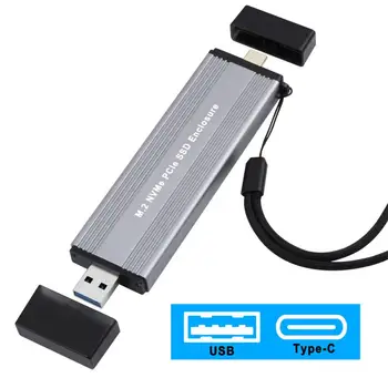 Tip-c Dvojni Vmesnik Podatkovni Kabel Trdega DiskW206 SSD Ohišje Aluminija USB3.1 Gen2 Zunanji Trdi Disk Primeru Prenosa Trdi Disk