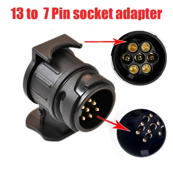 Trajno 13 Do 7 Pin Plug Adapter, Priključek za Prikolico 12V Towbar Vleka Nepremočljiva Svečke Socket Adapter Zaščito Povezave A30