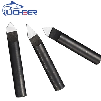 UCHEER 1pc SHK6mm diamond graviranje bitov PCD orodja za CNC usmerjevalnik, Čitljivo Emboss bitov za marmor, granit CNC kamen carving nož
