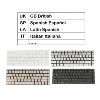 UK italijanski LA španski Prenosni računalnik Tipkovnica Za HP 14s-dk0000 14s-dp0000 14t-cd000 14t-cd1000, 240 G7, 245 G7, 246 G7 Backlit /Št.