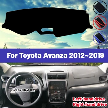 Visoko Kakovost Za Toyota Avanza 2012 - 2019 Avto nadzorna plošča Pokrov Mat Sonce Odtenek Izognili Svetlobe Pad Preproge Anti-UV 2015 2016 2017 2018