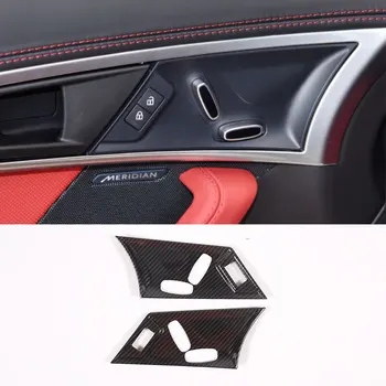 Za Jaguar F-TYPE f tip 2013-2024 Avtomobilski Sedež Prilagoditev Dekorativni Okvir ABS Nalepke Ogljikovih Vlaken Vzorec Notranja Oprema