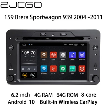 ZJCGO Avto Multimedijski Predvajalnik, Stereo GPS Navigacijski 8 Co Android 10 maska za Alfa Romeo 159 Brera Sportwagon 939 2004~2011